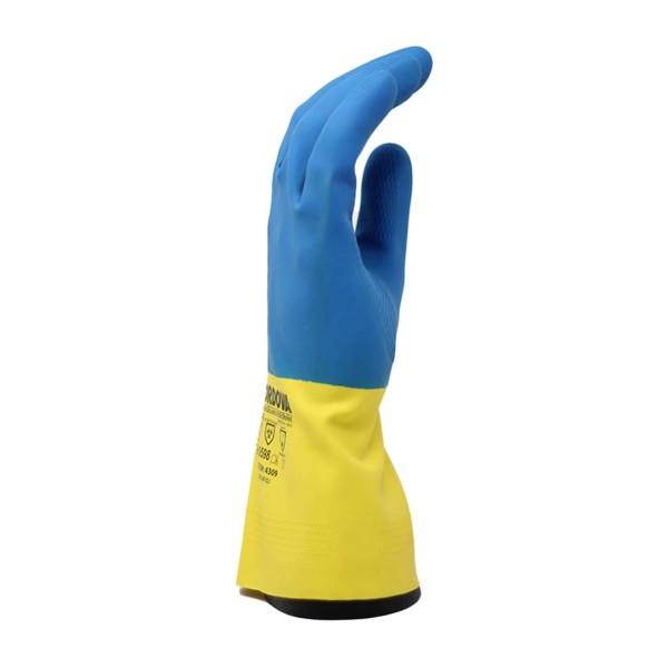 Guante de neopreno con ruedo de látex