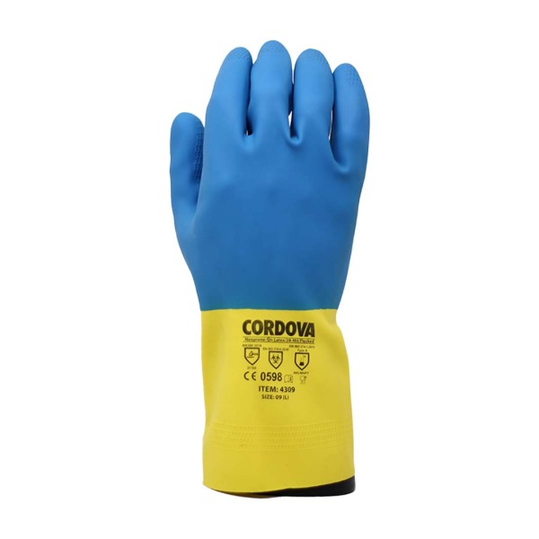 Guante de neopreno con ruedo de látex