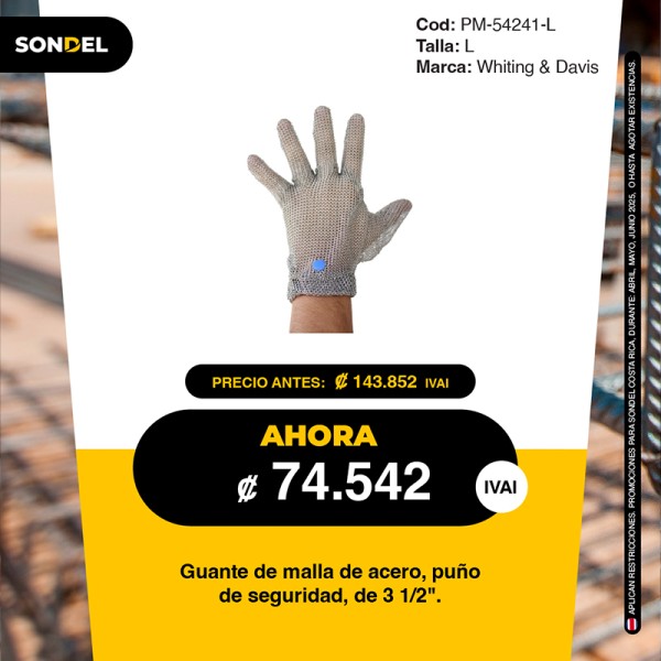 Guante de malla de acero...