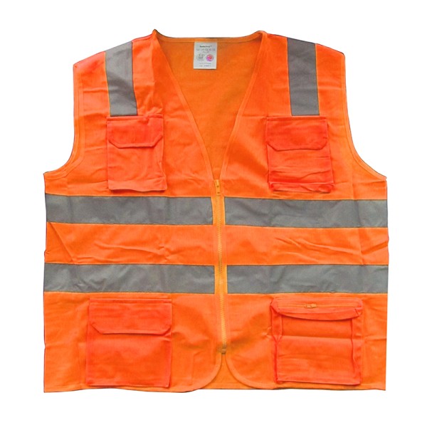 Chaleco Tipo Ingeniero Color Naranja con Bolsas