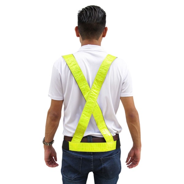 Chaleco Banda Reflectiva 2" y Respaldo en Cinta Nylon 2"
